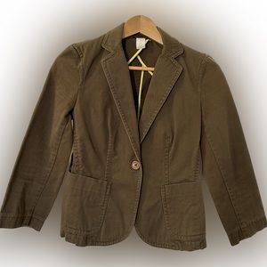J.Crew One Button Cotton Blazer, Size XS